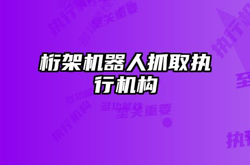 桁架機器人抓取執(zhí)行機構(gòu)