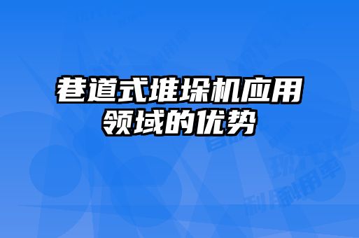 巷道式堆垛機應用領域的優(yōu)勢