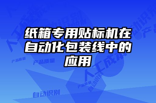紙箱專用貼標機在自動化包裝線中的應(yīng)用