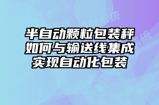 半自動(dòng)顆粒包裝秤如何與輸送線(xiàn)集成實(shí)現(xiàn)自動(dòng)化包裝