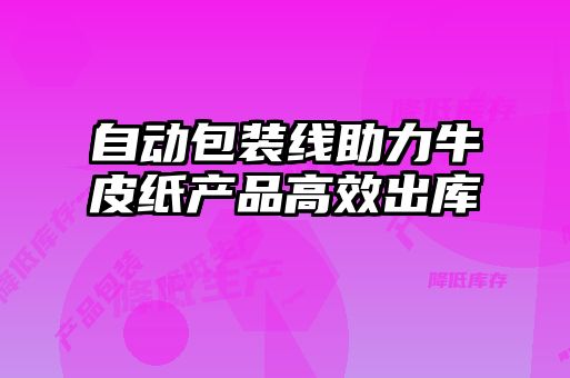 自動(dòng)包裝線助力牛皮紙產(chǎn)品高效出庫