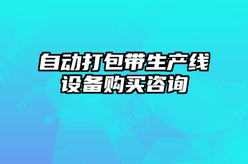 自動(dòng)打包帶生產(chǎn)線設(shè)備購(gòu)買(mǎi)咨詢(xún)